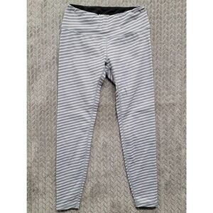 Ododos Activewear Leggings Womens Size Large Gray White 26" Inseam Gym Yoga‎